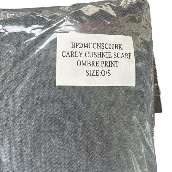 Cushnie Oversized Carley Long Scarf Wrap Black Gray Cream Ombré NEW - Picture 6 of 9